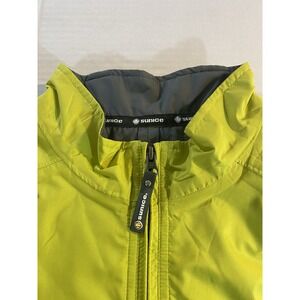 Sunice‎ Windbreaker Mens Extra Large Yellow Quarter Zip Mock Neck Short Sleeve